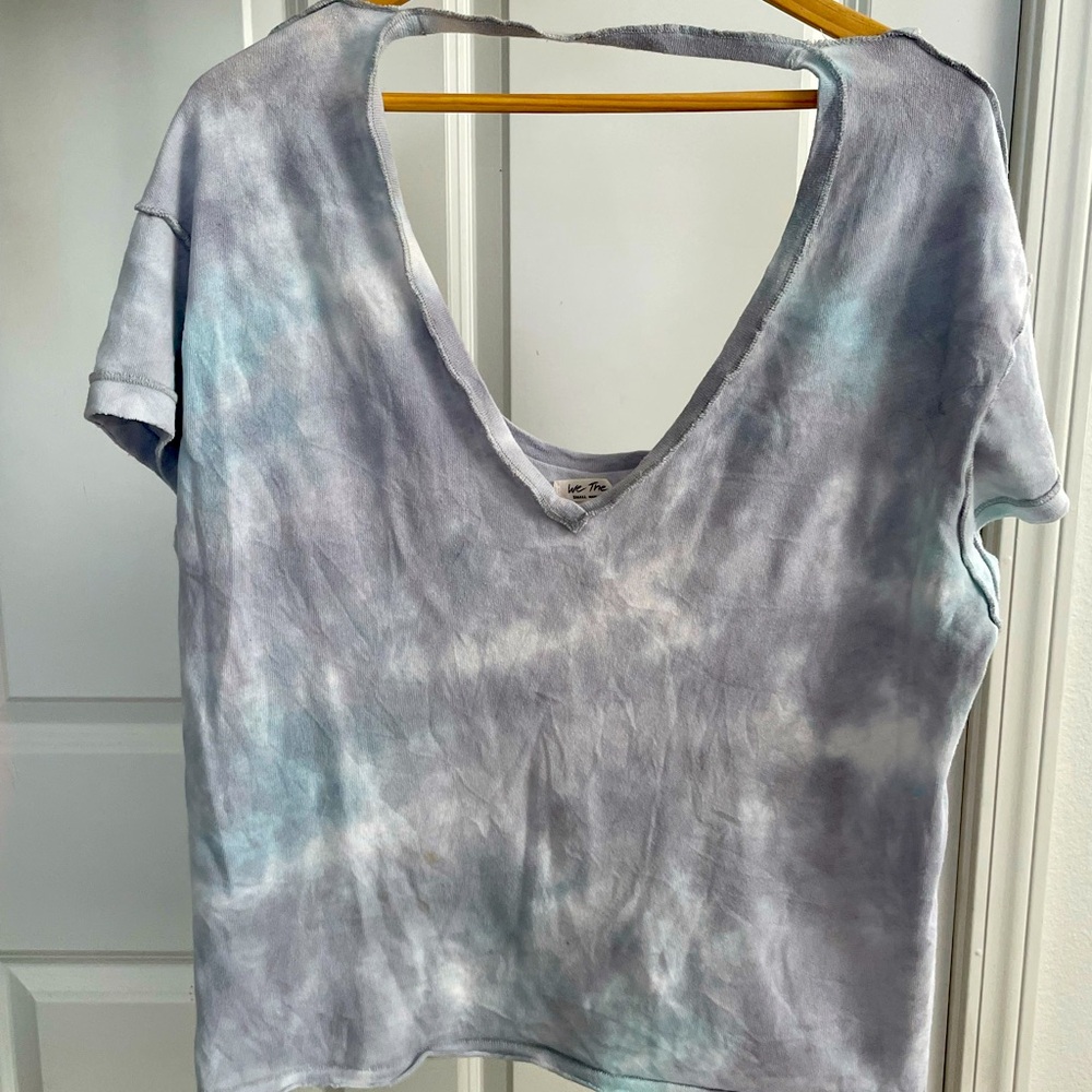 We The Free - Free People Tie Dye Distressed Tee Shirt
